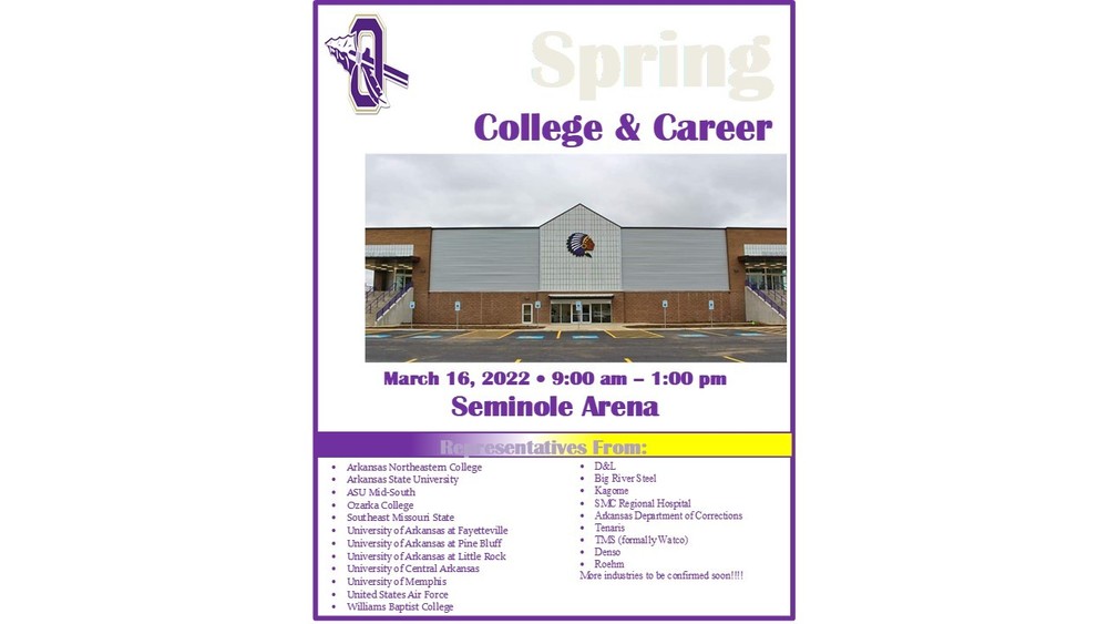 Spring College & Career Fair March 16, 2022