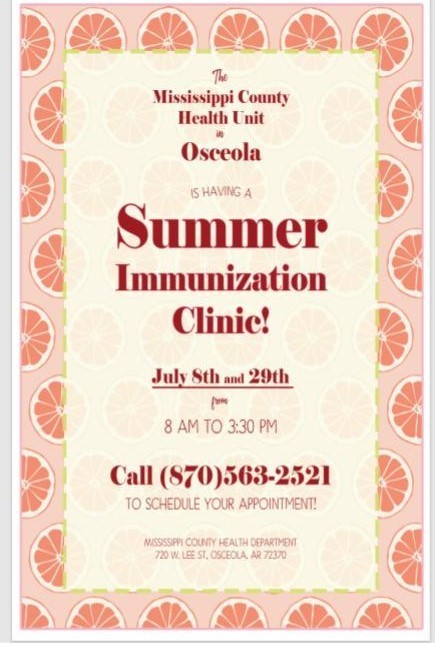 Summer Immunization Clinic