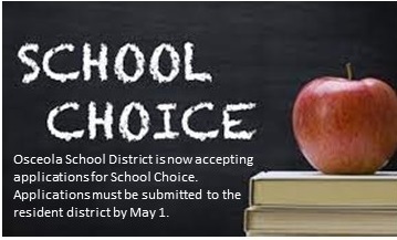 School Choice with picture of an apple on top of books 