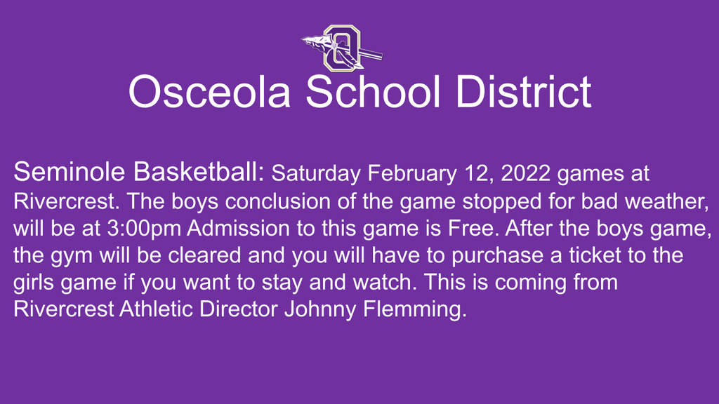 Seminole Basketball game February 12,2022
