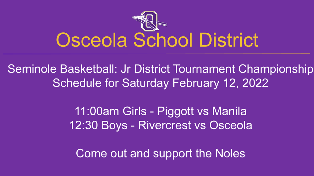 Schedule for Basketball Tournament on February 12, 2022