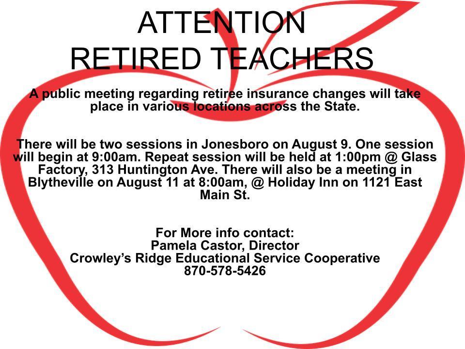Attention Retired Teachers