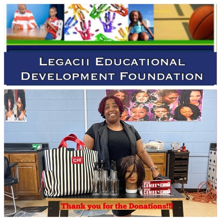 Thanks Legacii Educational Development Foundation for your donations to our Cosmetology Program in the Life Skills Program!! 