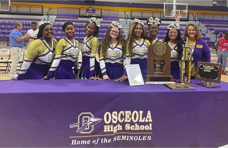 picture of cheerleaders with trophies 